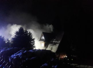 Pożar budynku w Łapszach Niżnych. FOTO!