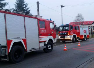 Pożar samochodu dostawczego w miejscowości Kamień. FOTO!