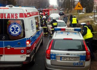 Trzy auta zderzyły się na DK44 koło Oświęcimia. FOTO!