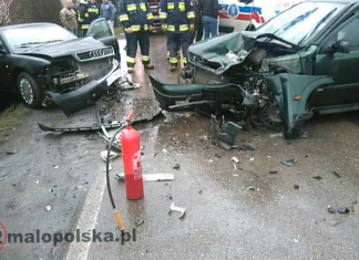 Groźnie wyglądający wypadek w Rybnej. FOTO!