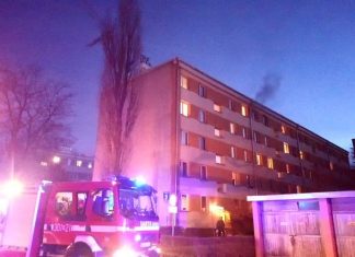 Pożar w jednym z bloków przy ul. Szafera w Krakowie. ZDJĘCIA!