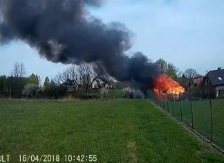 Pożar budynku gospodarczego w Balicach. ZDJĘCIA!