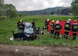 Tragiczny wypadek w Szaflarach na DK47. Jedna osoba nie żyje, pięć zostało rannych. ZDJĘCIA!