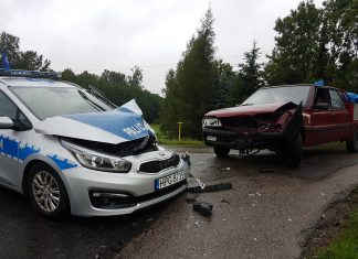 Wypadek z udziałem policyjnego radiowozu. ZDJĘCIA!