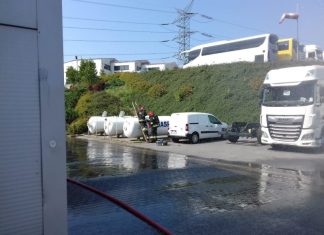 Wyciek gazu i ewakuacja w Mogilanach.