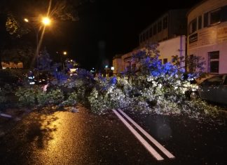 Skutki silnego wiatru w Małopolsce.