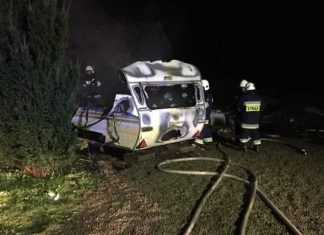Tragiczny finał pożaru przyczepy kempingowej. ZDJĘCIA!