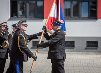 Uroczyste przekazanie obowiązków małopolskiego komendanta wojewódzkiego PSP