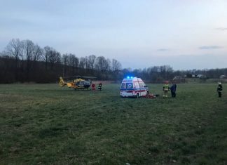 Wypalał liście, trafił śmigłowcem LPR do szpitala ZDJĘCIA