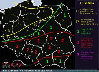 Ostrzeżenie przed silnymi burzami dla malopolski