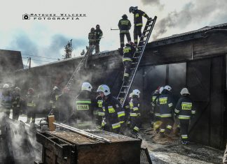 Pożar zabudowań w Stryszawie
