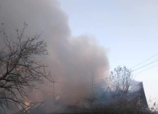 Pożar budynku w miejscowości Zasań
