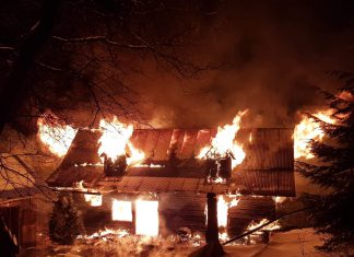 Pożar domku letniskowego przy granicy ze Słowacją – ZDJĘCIA!