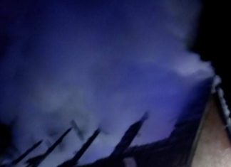 Pożar budynku w Barcicach – ZDJĘCIA