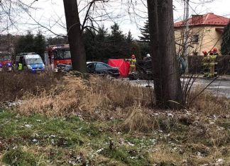 W wyniku wypadku w powiecie myślenickim jedna osoba poniosła śmierć na miejscu ZDJĘCIA!