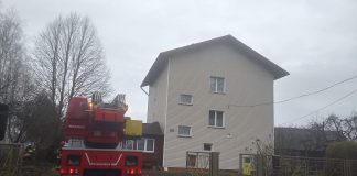 Pożar poddasza w Tomicach
