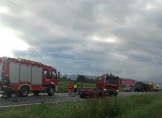 Tragiczny wypadek na DW969 w Starym Sączu – ZDJĘCIA!