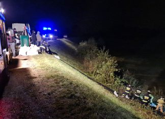 Rozszczelniony wał na Wiśle- nocna akcja strażaków -FILM-