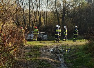 Makabryczne odkrycie na granicy powiatu oświęcimskiego i chrzanowskiego. W spalonym samochodzie znaleziono ludzkie zwłoki – FILM, ZDJĘCIA!