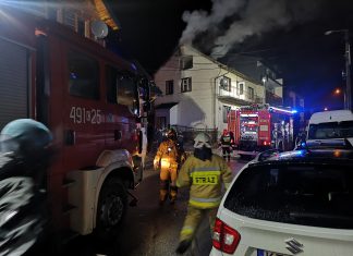 Pożar poddasza w Nowym Targu