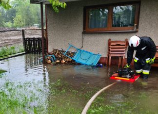 Intensywne opady deszczu w Małopolsce. Stany alarmowe w powiecie oświęcimskim