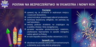 Pamiętajmy o podstawowych zasadach bezpieczeństwa dotyczących użytkowania fajerwerków