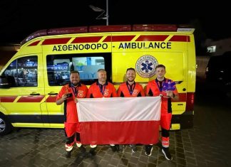 Zespół Krakowskiego Pogotowia Ratunkowego z tytułem mistrzowskim w międzynarodowych zawodach EMS Aphrodite Rally