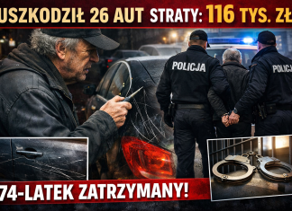 Seria uszkodzeń pojazdów na sądeckim osiedlu. 74-latek usłyszał 31 zarzutów