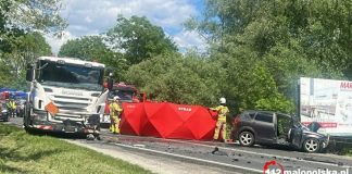 W wypadku samochodowym zginął mł. asp. Mateusz Fidelus
